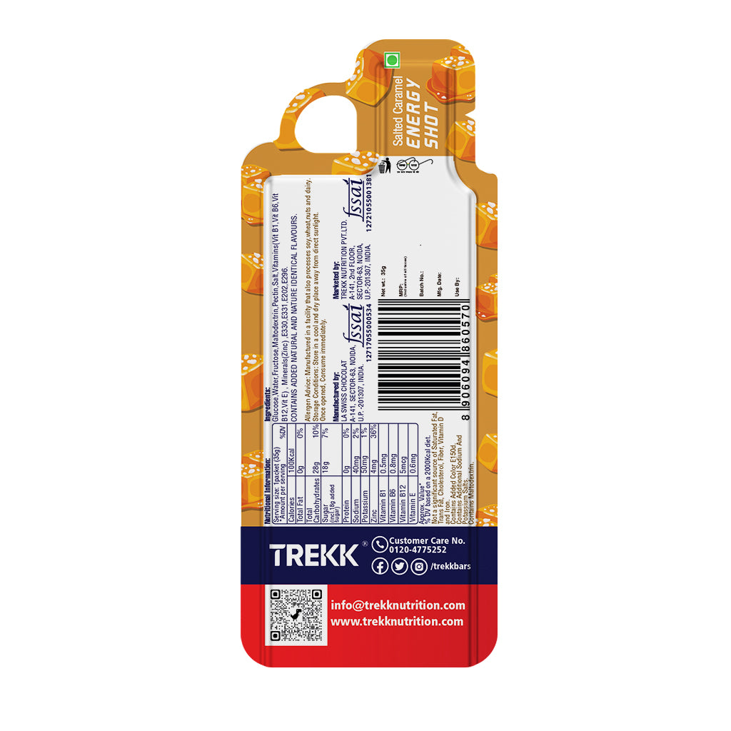 TREKK Salted Caramel Energy Shot Gel 35g