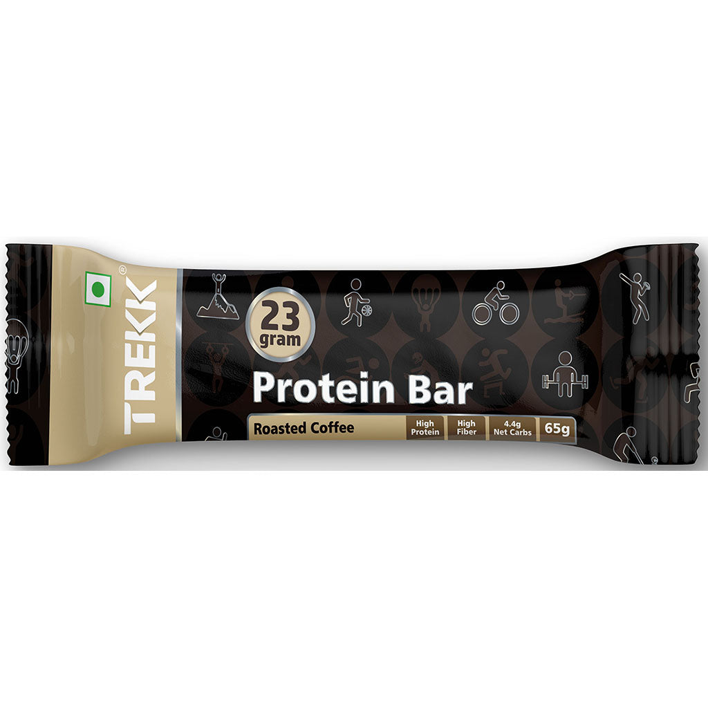 Roasted Coffee Protein Bar 65g - 23g Protein, 7g Fiber - Pack of 6 Bars