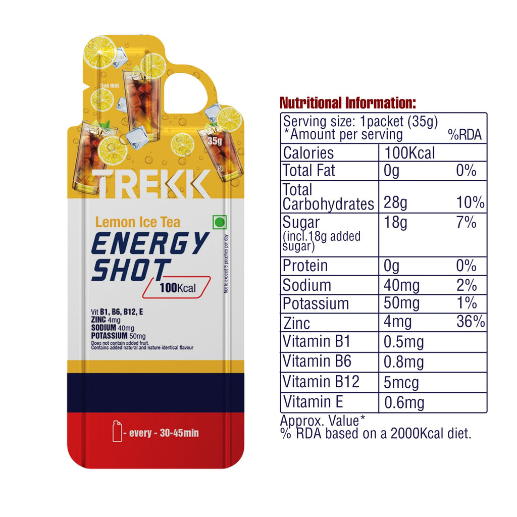 TREKK Lemon Ice Tea Energy Shot Gel 35g