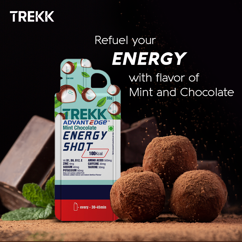 TREKK AdvantEdge Mint Chocolate Energy Shot Gel 35g(Pack of 10